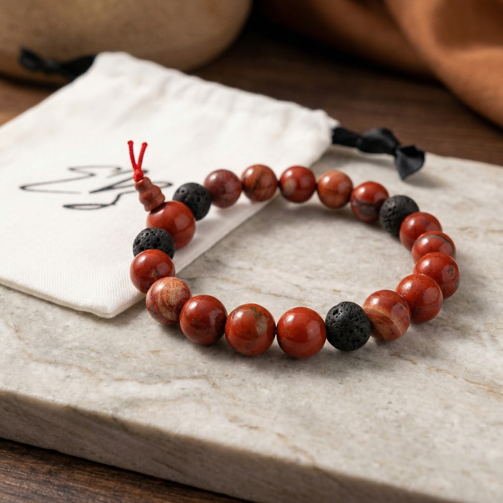 Kracht Kralen armband Rode Jaspis