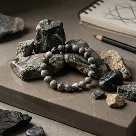 Edelsteen armband Picasso Jaspis