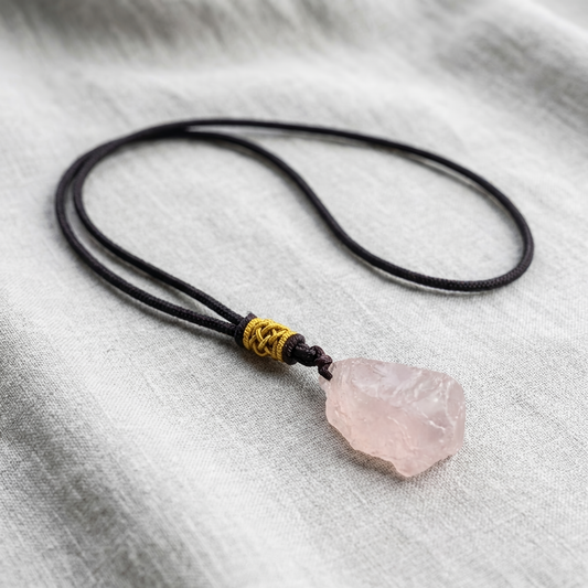 Handgeknoopte ketting Rozenkwarts