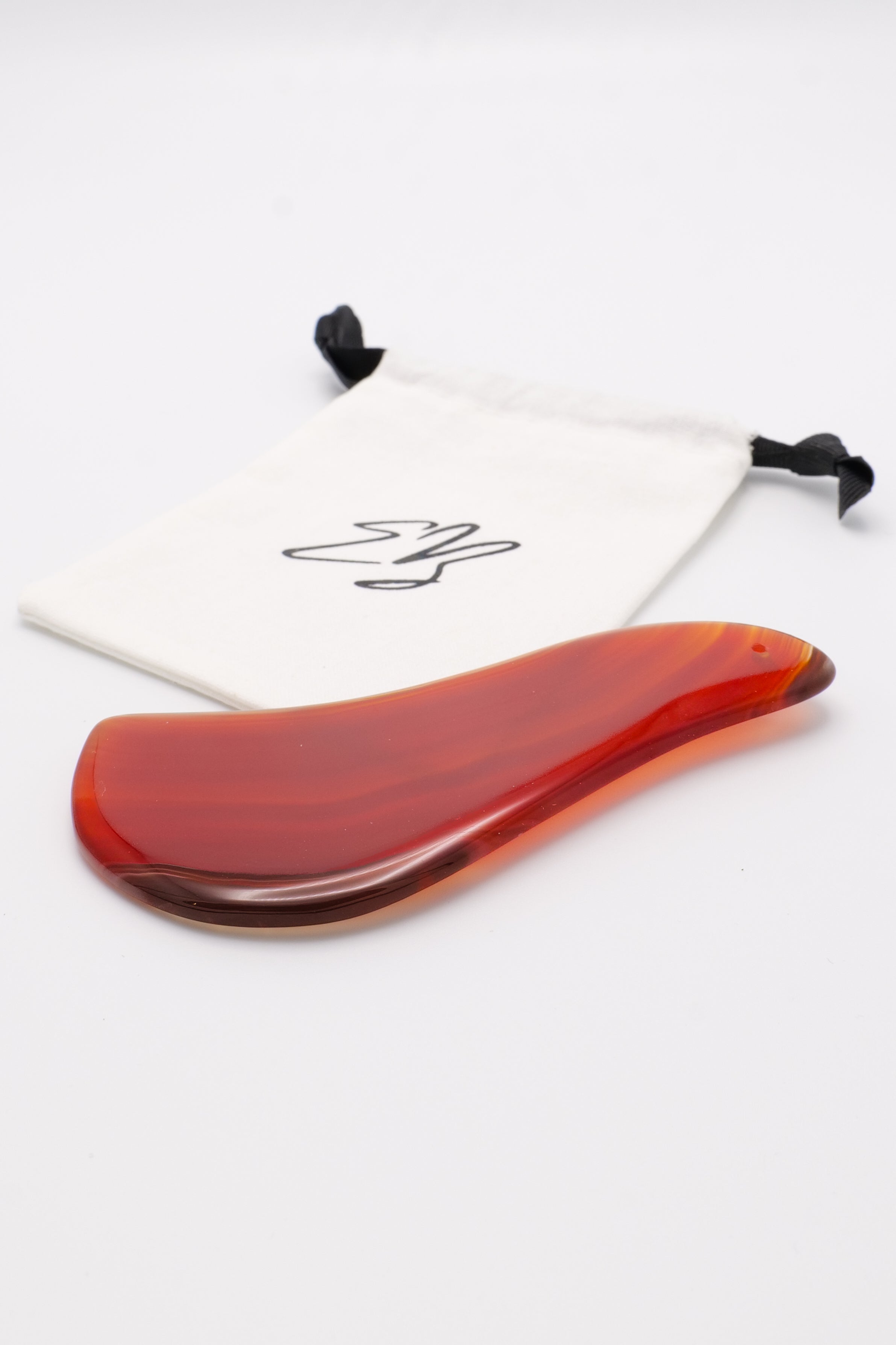 Guasha massageschraper S-Shape Carneool | Energiebazen
