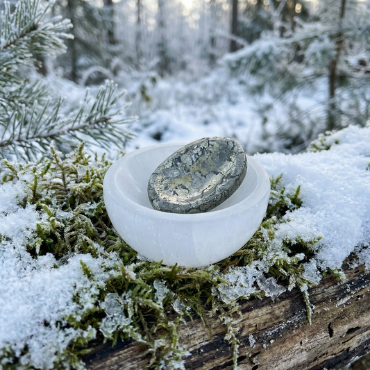 Seleniet bakje Oplaadstation edelstenen 5 cm | Energiebazen