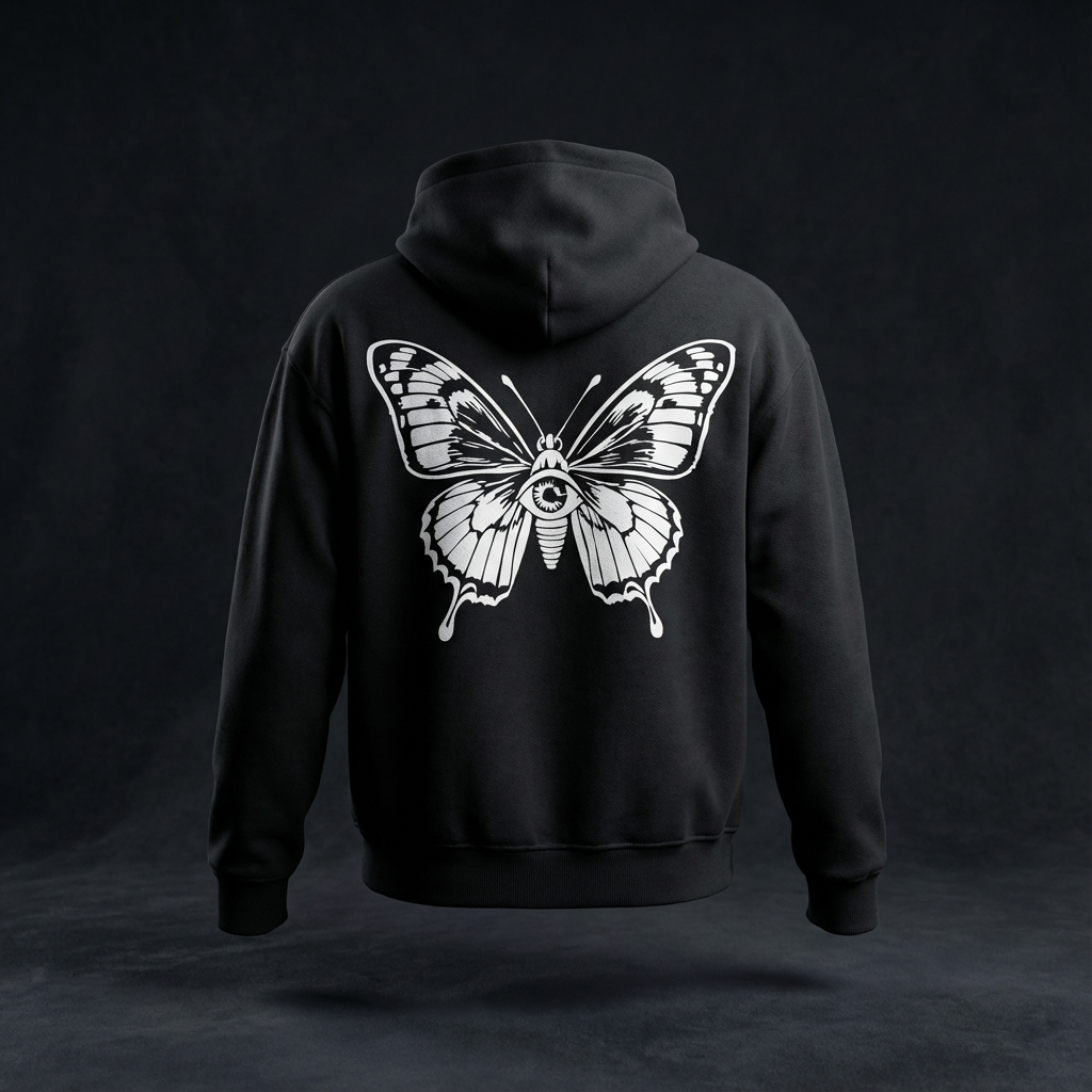 Hoodie Vlinderbaas Black