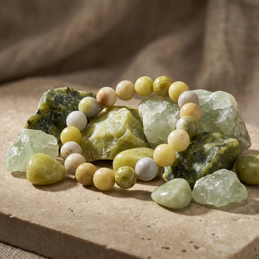 Edelsteen armband Limoen Jade