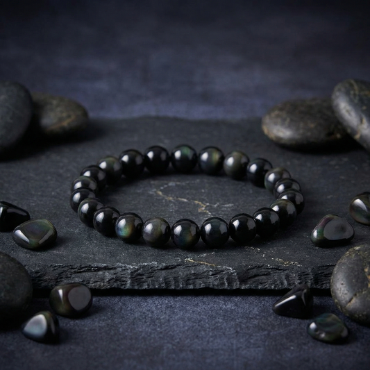 Edelsteen armband Regenboog Obsidiaan