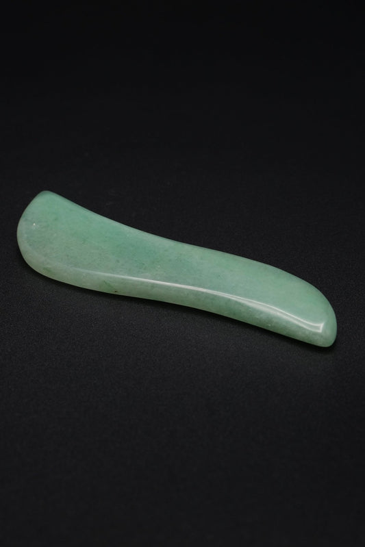 Guasha massageschraper S - Shape Groene Aventurijn | Energiebazen