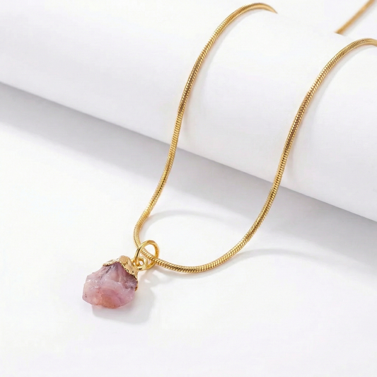 Ketting met Roze Opaal hanger