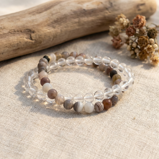 Kracht Kralen armbandenset Gegrond