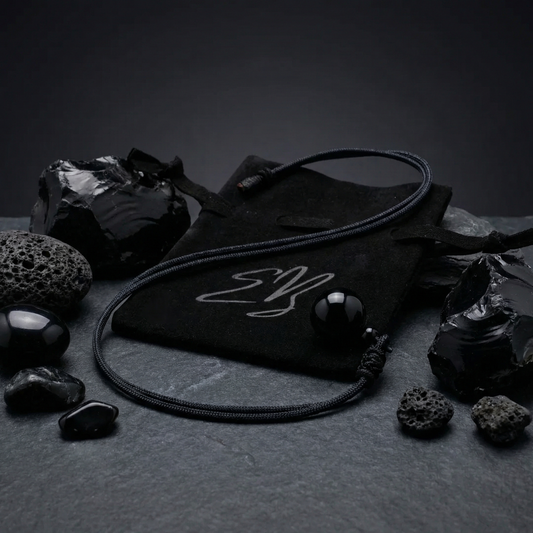 Ketting Handgeknoopte Obsidiaan