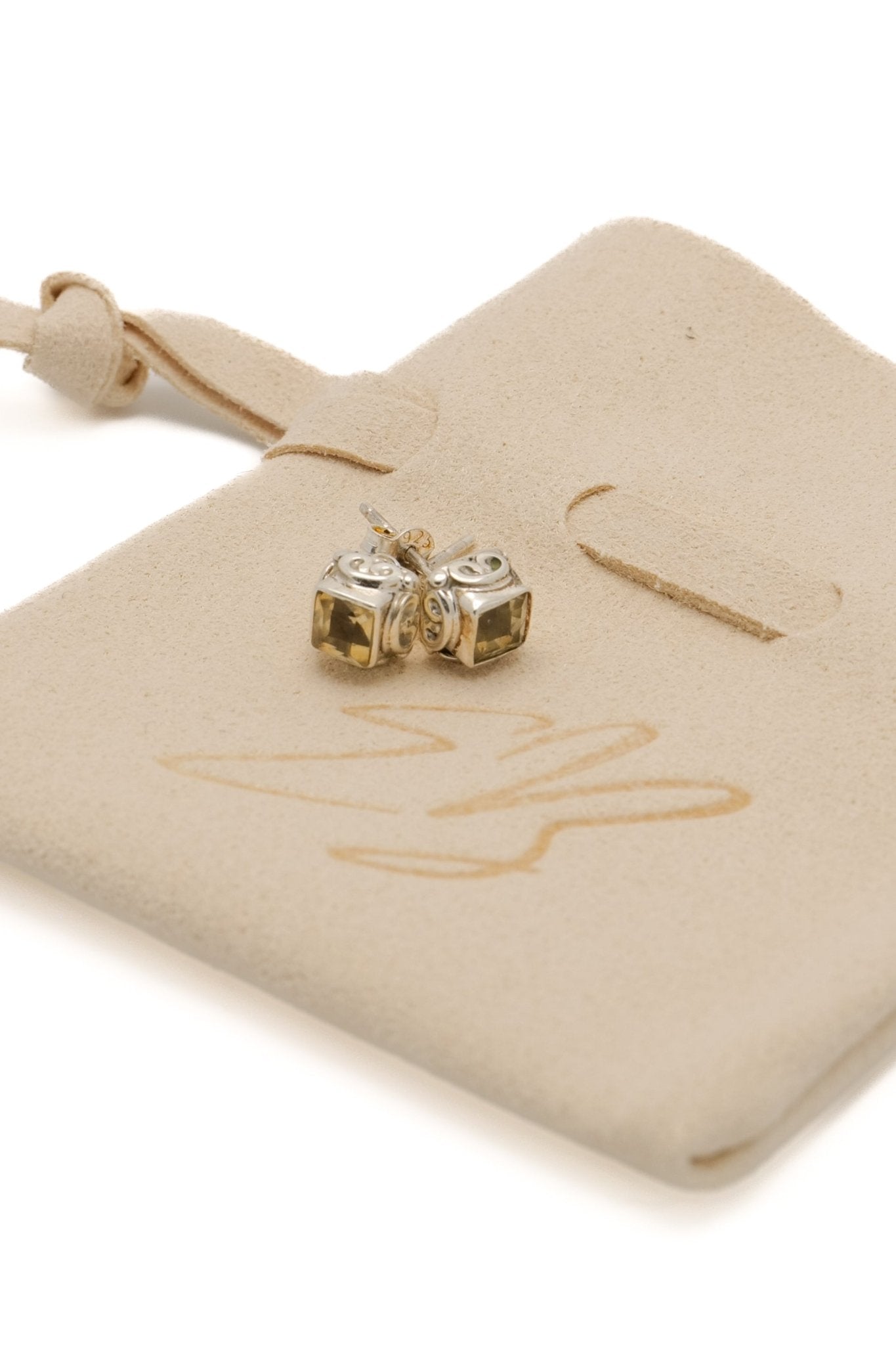 Zilveren oorstekers Citrien | Energiebazen